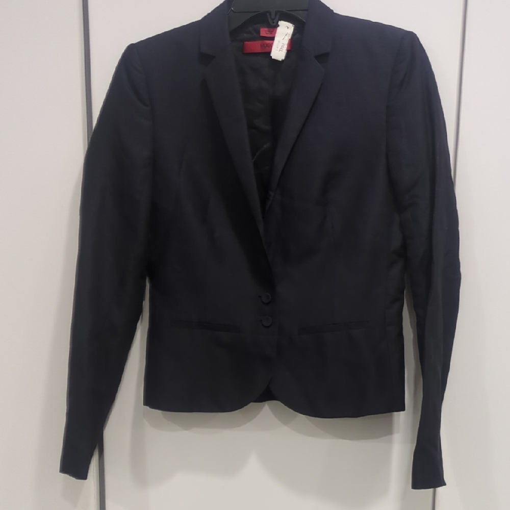 HUGO  Boss, Dark Navy Textured Jacket D5